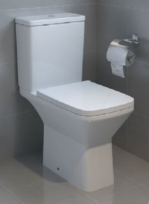 TAILORED PLUMB ESSENTIALS SHORT PROJECTION SQUARE RIMLESS CLOSE COUPLED SQUARE SHAPED WC with SOFT CLOSE SEAT, 6061 (TB) TAILORED PLUMB ESSENTIALS SHORT PROJECTION SQUARE RIMLESS CLOSE COUPLED SQUARE SHAPED WC with SOFT CLOSE SEAT, 6061 (TB)